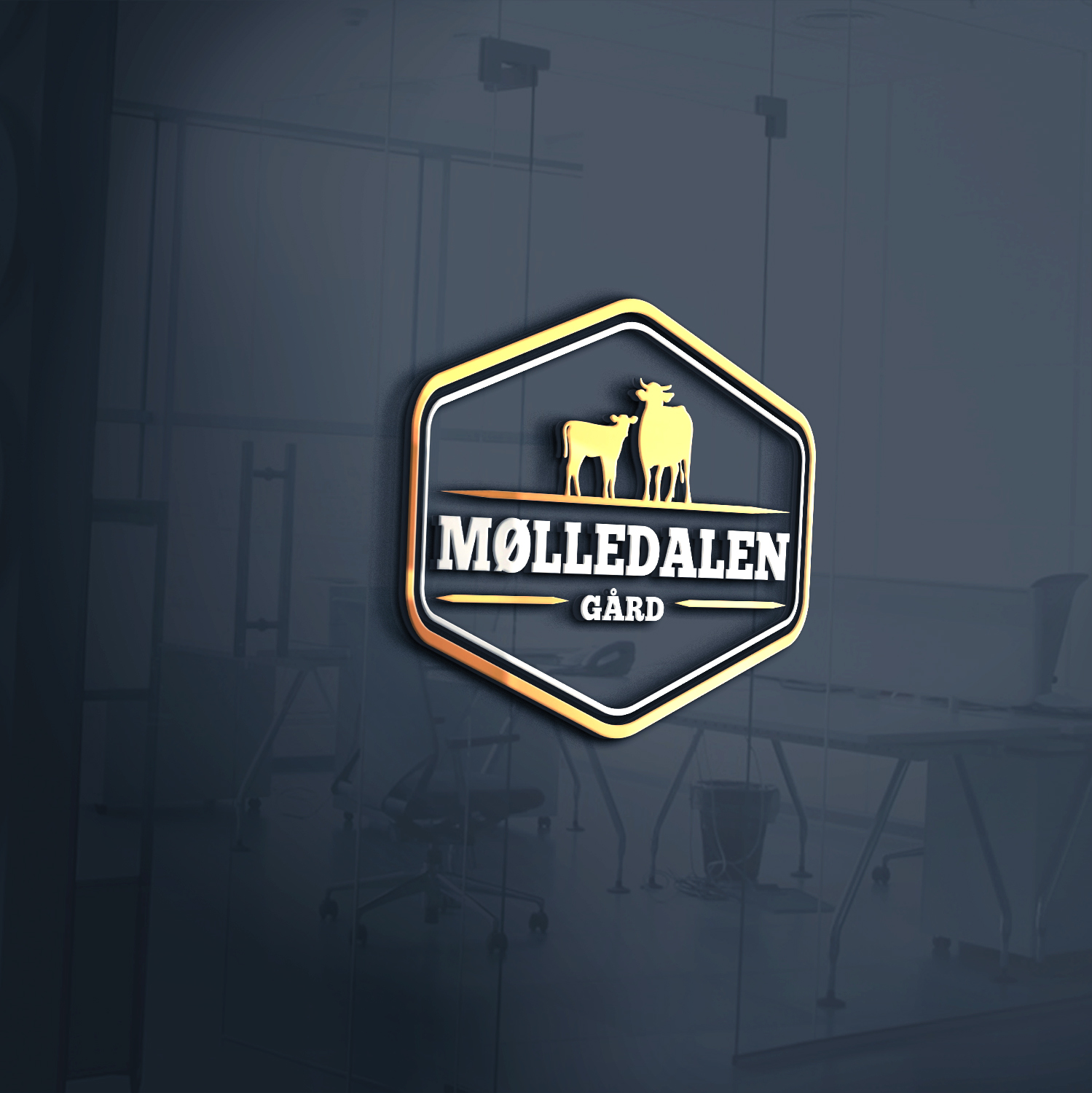LOGO - Mølledalen Gård, MOCKUP