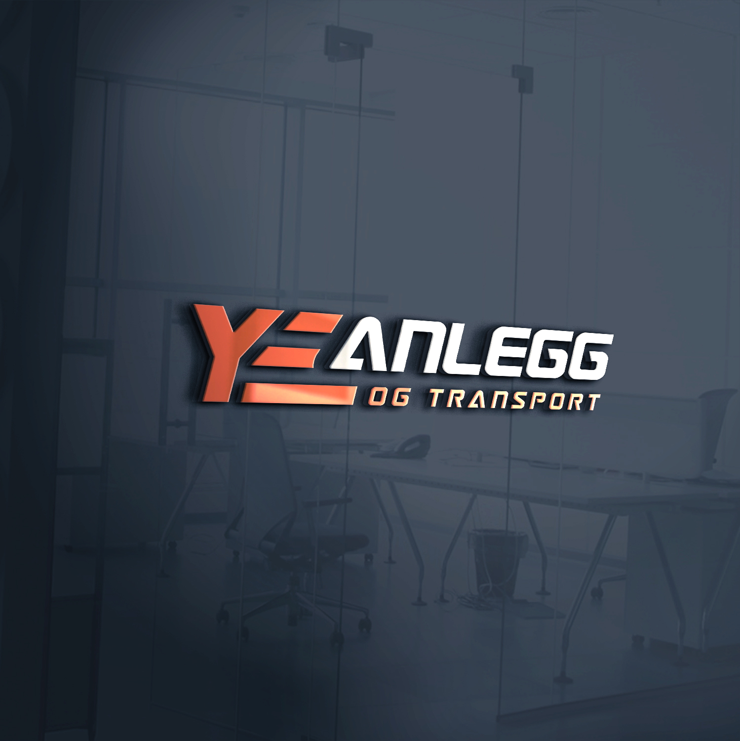LOGO - YE anlegg og transport, MOCKUP