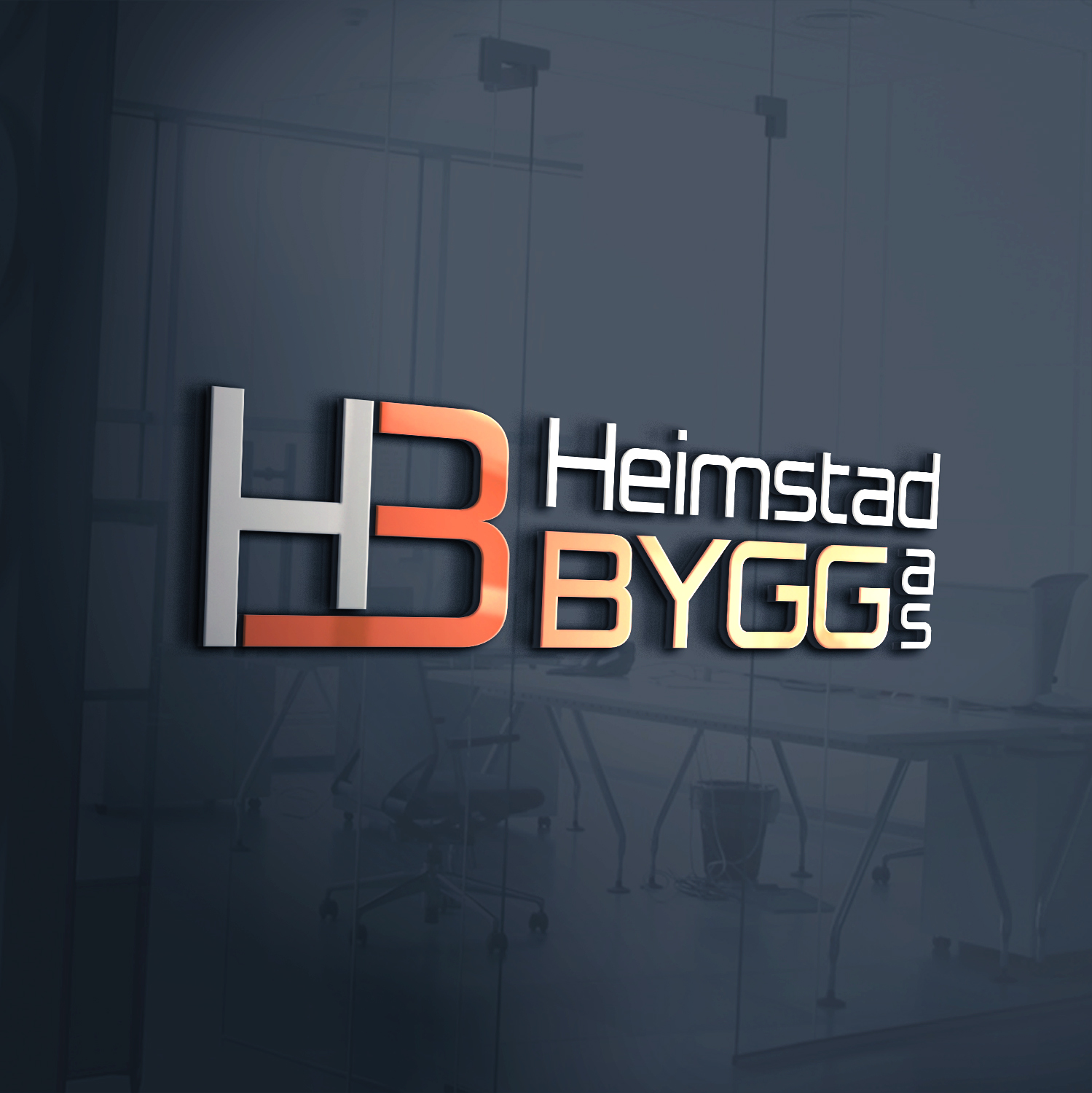 LOGO - heimstad bygg, MOCKUP